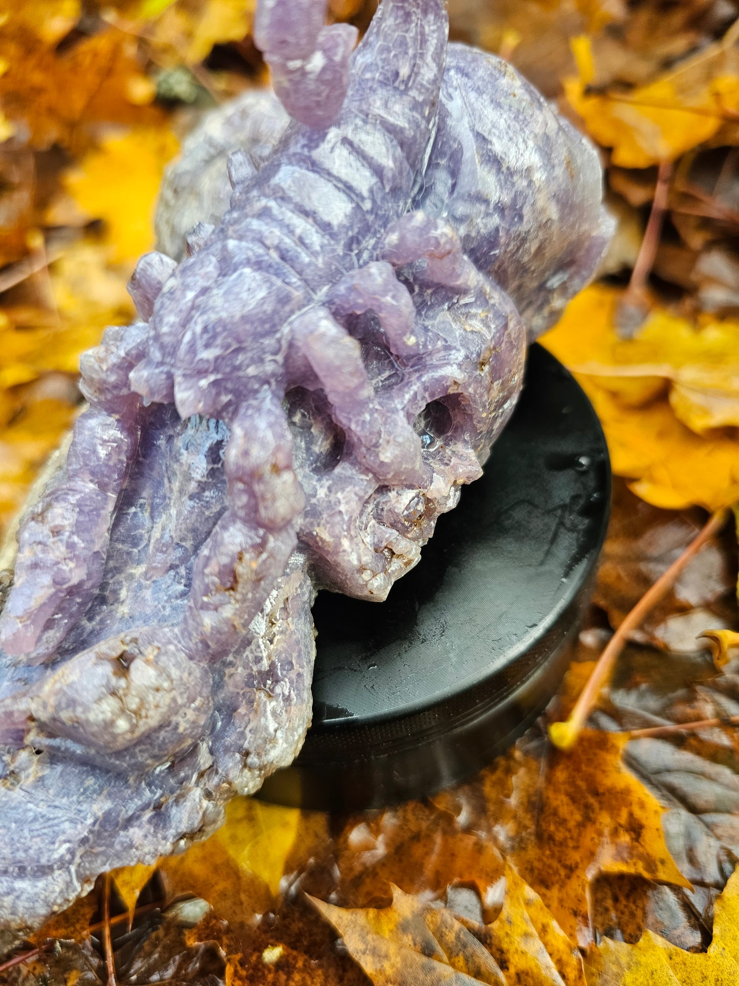 Hand Carved Grape Amethyst Agate Chalcedony